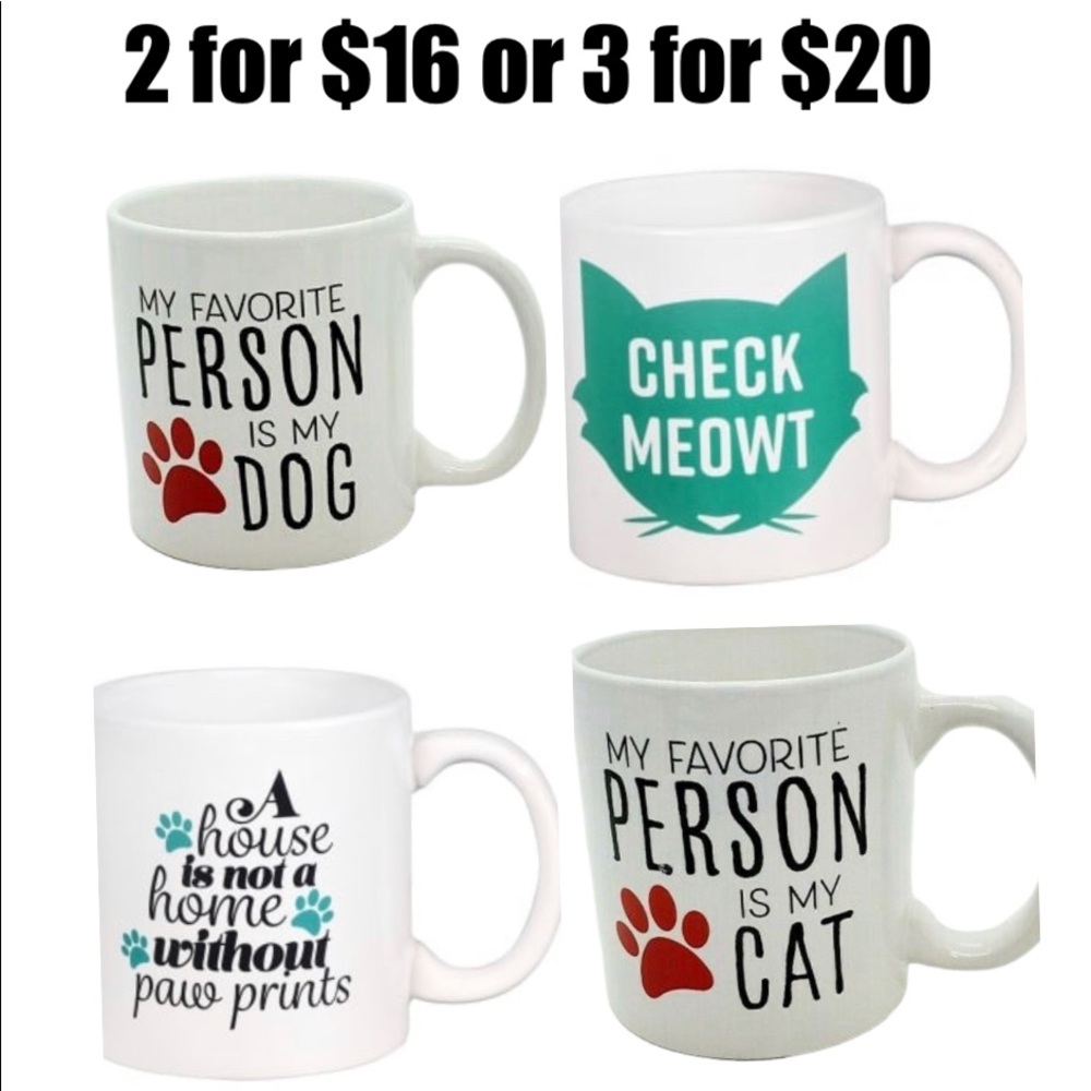 A HOUSE IS NOT A HOME WITHOUT PAW PRINTS MUG NWT - Picture 3 of 3